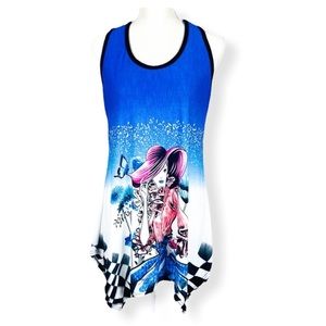 Jade Sleeveless Swing Tank Hat Lady Woman Scoop Neck